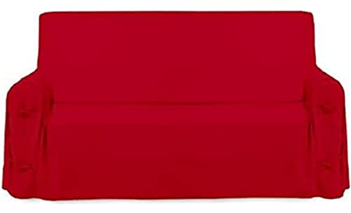 Soleil d'ocre, Panama Housse de canapé en Coton Rouge 100x200x60 cm