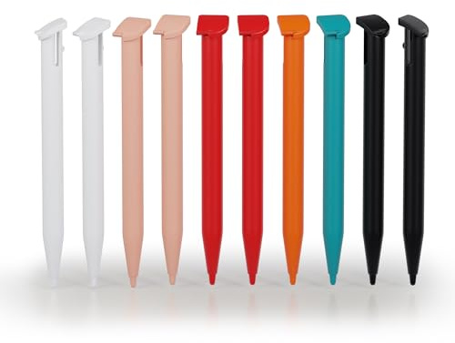 10x Set subtel Touchpen: Kapazitiver Ersatzstift für Nintendo New 2DS XL Stift Halterung + Bildschirm, Touch Display Eingabestift, Stylus Pen für Touchscreen - Touchstift Bedienstift