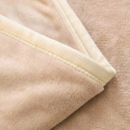 Fottrell Coperta in Pile di Corallo Caldo Imbottita Singola Doppia Coperta Trapunta in Flanella 180X200Cm_A