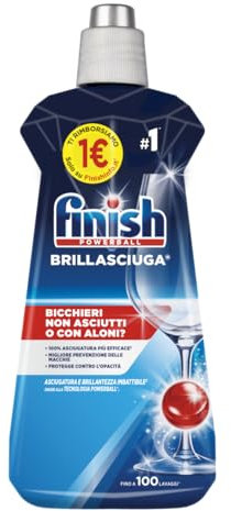 Finish Brillantante Lavastoviglie, 1 Prodotto da 500 ml di Brillantante, Additivo Lavastoviglie per Stoviglie Splendenti e Asciutte
