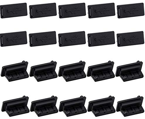 Xinzistar 20Pcs Silicone USB Anti-Dust USB Port Silicone Dust Cover 2.0/3.0 Port Plug Cover Cap Female Jack Interface Anti Dust Protector Compatible with Tablet Pc Notebook Laptop