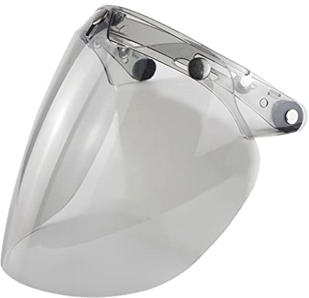 DANLINI Motorradhelme Linse, Jethelm Visier 3 Snap Shield Visor Bunte Helm Bubble Visier Motorradhelm Zubehör Light Tea