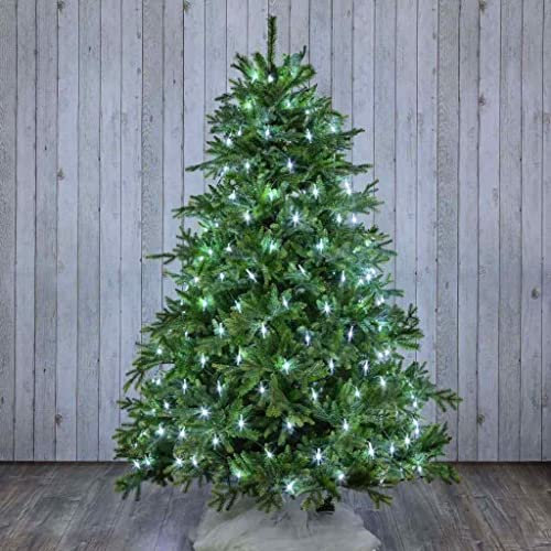 Mantello led per albero di Natale da 180 cm rete luminoso natalizio 198 luci filo verde luce bianca calda multicolore (Bianco freddo)