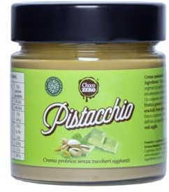 Choco Zero – Crema Proteica Crema Spalmabile Senza Zuccheri Aggiunti, Senza Glutine, Senza Lattosio, Vegano Vasetto da 200 g (1 Pezzo, Pistacchio)