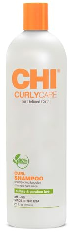 CHI CurlyCare Curl Shampoo, Hydrates Curls & Reduces Frizz, 25 Oz