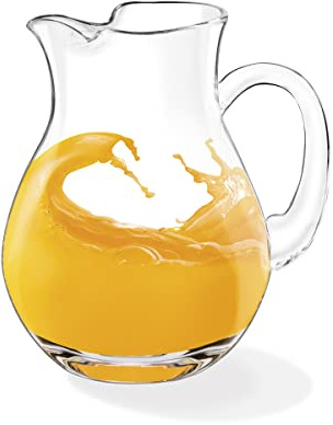 Wilmax Glaskrug 2000 ml | Wasserkrug | Glas-karaffe | Wasserkanne | Glaskaraffe | Weinkaraffe | Glaskanne | WasserKaraffe | Teekanne | Geschenkbox | Transparent | 1 Stück |