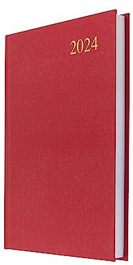 Collins Debden Essential A5 dagbok 2024 daglig planerare - miljövänligt återvunnet papper helt återvinningsbart - 2024 Sida en dag dagbok och planerare - Akademiskt och personligt bruk (A5 storlek