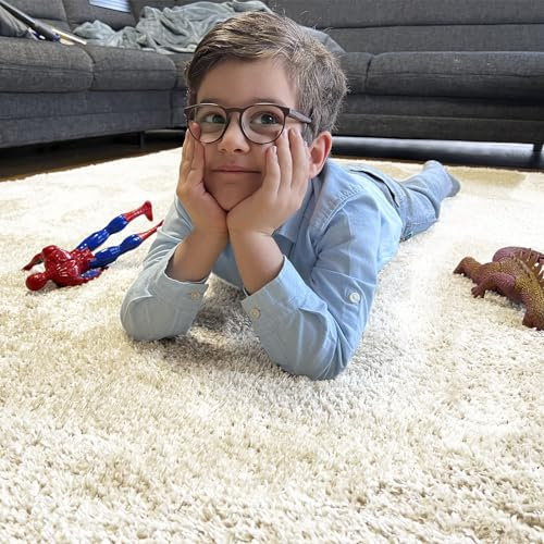 KARAT Flokati Alfombra Elite - Alfombra acogedora y suave para el salón, dormitorio (120 x 170 cm, blanco)