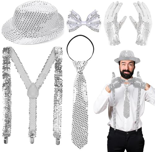 ZDQC 80 Jahre Kostüm Zubehör Set,80er Jahre Outfit Damen,80er Jahre Accessoires Damen,80er Kostüm Accessoires,Neon 80 Jahre Outfit Party,Neon