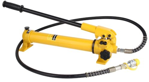 CP-700 Handhydraulikpumpe Werkzeug, 2-stufiger Kolbenzylinder 10K PSI Pumpe, geeignet für 4-ton 10-ton Hydraulikzylinder und andere hydraulische Anwendungen
