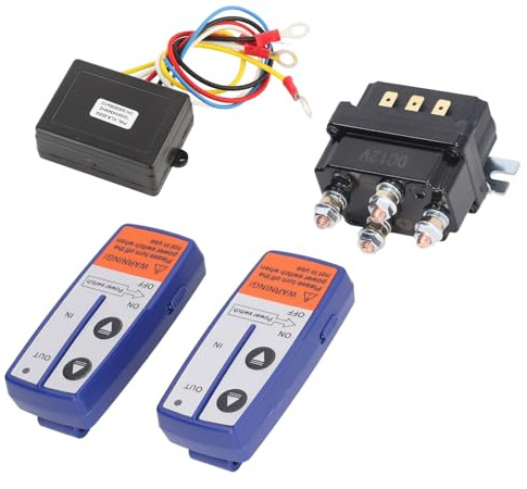 Ejoyous Relé de Cabrestante de Cable 12V 250A, Control Remoto por Radio de Cabrestante de Cable Eléctrico y Juego de relé de Cabrestante, Kit de Cabrestante de Control Remoto Inalámbrico