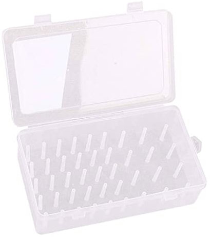 HoveeLuty Nähgarn-Aufbewahrungsbox, 42 Nähspulen, Stickgarn-Sortierhalter, transparenter Nähgarn-Halter, Stickgarn-Organizer, Garnspulen-Box, Nähschnur-Aufbewahrungsbox