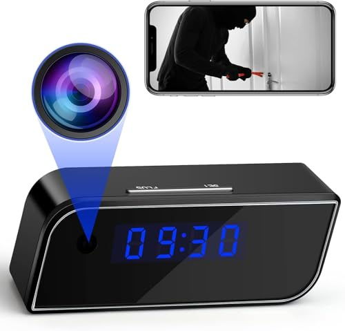 WiFi 4K Mini DV Spionkamera - HD 1080P Väckarklocka Trådlös videoinspelare Night Vision Rörelsedetekteringssensor Hemsäkerhet DVR Pet Monitor Nanny