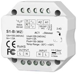 HAPRSLIKG S1-B WZ 3.0 Dimmer LED 220V 110V 2.4G Telecomando con Interruttore a Pulsante for luci LED Monocolore