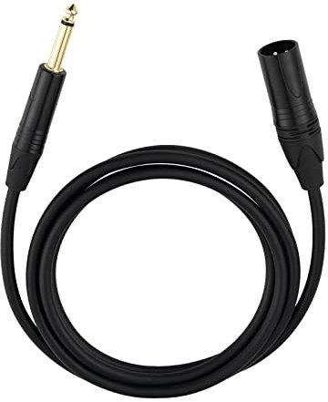 AJOHBM 1/4''Jack 6.5mm Male to XLR Male Microphone Cable Foil+Braided 1.8m 3m 5m 10m(3m)