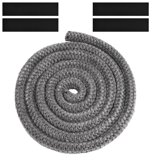 Flintronic Heat Resistant Rope Seal, Fire Rope for Wood Burning Stove, Chimney, Fireplaces, Oven Door (Grey, Fibreglass, Φ: 20 mm, Length 2.5 m)