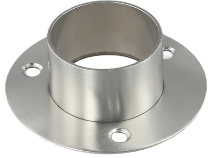 Zeroupshop Runde Flanschhalterung Handlauf, Schrankstange Sockel Edelstahl Flanschstange Halterung, runde Flanschhalterung Rundrohr Treppenzubehör (38 mm)