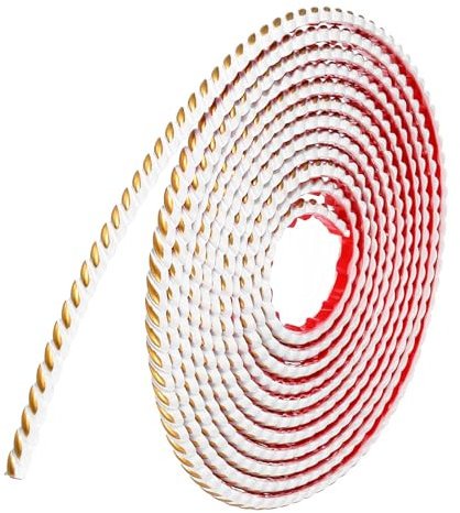 QUARKZMAN Flexible Wall Trim Molding Trims, 16.4Ft x 0.39Inch Selbstklebende Schäl- und Stick-Zierleiste für Schrankspiegelrahmen, Linie Weiß