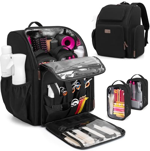 BAFASO Friseur Werkzeugtasche, Friseur Rucksack, Barber Werkzeugtasche, | Aufbewahrungstasche für Friseurwerkzeuge, Friseur Scherentasche für Friseurscheren und Salon Zubehör, Schwarz