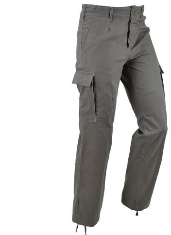 Pantaloni militari tedeschi in stile Moleskin, colore verde oliva, Oliva, W30 / L30