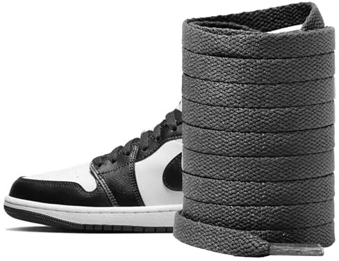 UamGlsob Cordones Planos de Algodón para Air Jordan 1 2 3 4 5 6 7 8 | 8mm Anchos,Suave y Resistente Repuesto para Zapatillas Deportivas