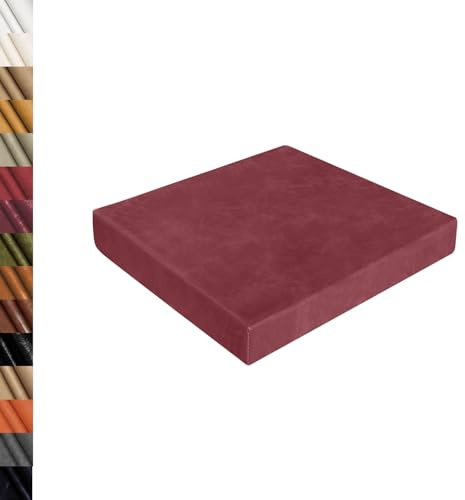 Lsjoaw Quadratisch Sitzkissen 30X30X3CM Wachslederstoff Bodenkissen Stuhlkissen Waschbar Stuhlauflage Rutschfestes Barhocker-Kissen AbnehmbarerBezug Color#10 Lila