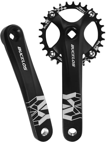 AEYINO 104 BCD Single Speed MTB Crankset - 170mm Square Taper | Multiple chainring options 30T-42T, narrow wide teeth for chain retention, durable aluminum alloy, standard 170mm crank arm