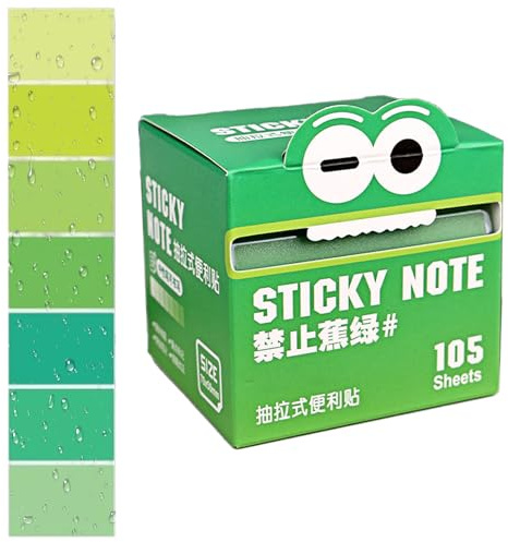 Clear Sticky Notes - Adhesive Note Pads - Pull Out Memo Colorful 105 Sheets/Roll Pads for Notebook Home Workplace Highlights School Reminder Students