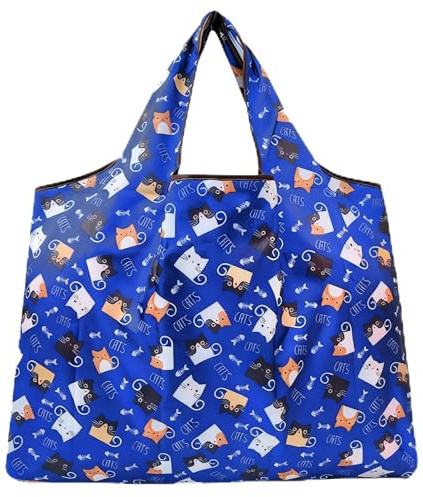 LinsLiliana Borsa da Shopping Grande Pieghevole 50x66cm, Borsa da Viaggio Riutilizzabile Asciugatura Rapida Borsa da Spiaggia Resistente agli Strappi Borsa a Mano per Shopping Viaggio Escursione