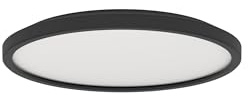 EGLO LED Büro-Deckenleuchte Testara-E, Ø 30 cm, 2600 Lumen | schwarze Deckenlampe Küche, Aufbauleuchte rund, Lampe Decke neutralweiß