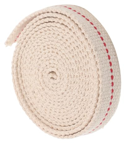 Veemoon Mèche De Lanterne en Coton Plat 1,5 Cm Largeur Coton 100% Mèche à Huile pour Lampes à Pétrole Camping Extérieur Remplaçable Flexible