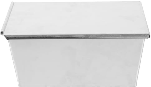 NIYANGLE Molde para Pan Antiadherente de Aluminio 500g Tapa, Molde Metálico para Horno, Apto para Uso Doméstico y Elaboración de Pan Tostado