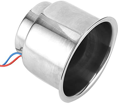 SALALIS Portavasos Universal de Acero Inoxidable con Luz LED para Barco, Automóvil, Apartamento, RV, Estante para Bebidas de para Varias Botellas y Tazas