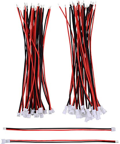 20 Paia 1.25 mm JST 2 Pin Micro Elettrico Spina Connettore Maschio e Femmina con 10 cm Cavo