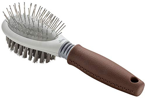 HUNTER SPA Kombibürste Bürsten und Pflegen, für Hunde, 22,0 x 7,5 cm, L, grau / braun