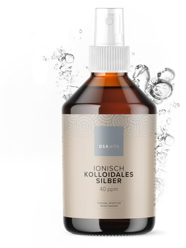 OSAVITA® Kolloidales Silber 40 PPM, 250 ml, ohne Zusatzstoffe, hohe Konzentration, Qualität made in Germany