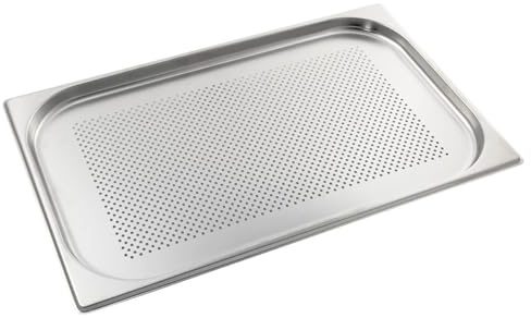 Allpax GN Behälter 1/1 Edelstahl - Höhe 20 mm - mit Lochung - lebensmittelechter & hitzebeständiger Gastronormbehälter, zum Abtropfen oder als Gareinsatz im Chafing Dish, perforiert