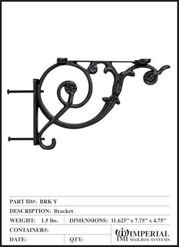 Imperial Mailbox Systems Y-Halterung (schwarz) (Mein Pfostendurchmesser beträgt 7,5 cm)