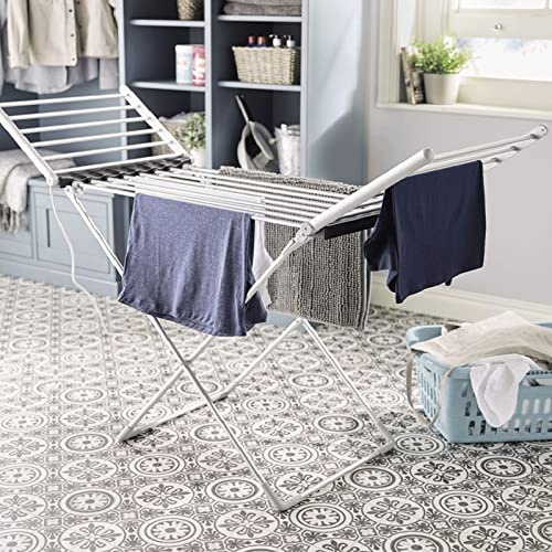 Yufenj Electric Clothes Drying Rack, Fast Heating Laundry Rack, Collapsible Clothes Rack, Waterproof Clothes Dryer with Height Adjustable Wings for Clothes, Towels, Linens