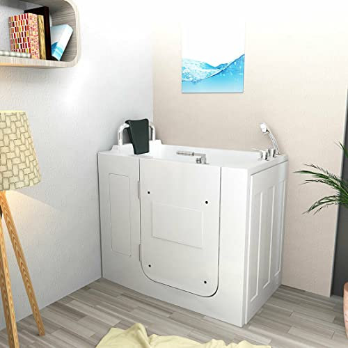 AcquaVapore Sitzbadewanne Senioren Wanne Sitzwanne mit Tür S08-A-L 68x110cm