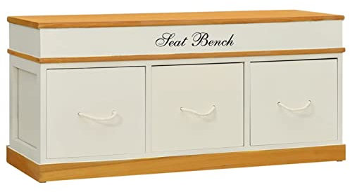 Homgoday Sitzbank mit Schuhregal für Eingang, Gartenbank, Bank für Balkon, Terrasse & Garten
