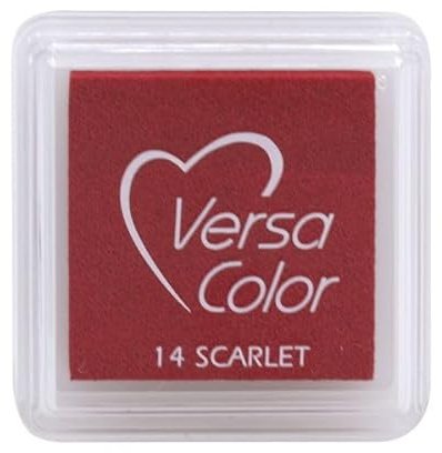 Artoz Ministempelkissen VersaColor in Rot – 34 x 34 mm – Stempelfarben auf Wasserbasis – Stempelkissen-Farbe zum Stempeln auf Papier, Karten für Einladungen, Grüße oder zur Hochzeit