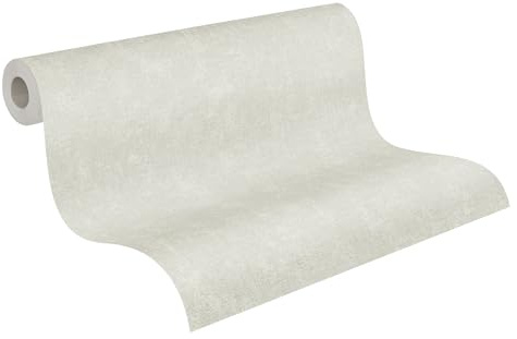 A.S. Création Textil-Vliestapete – Hellgrau – 10,05 x 0,53 m | Einfarbig & vielseitig kombinierbar – matte Wandtapete, ansatzfrei & spurlos abziehbar – für Wohn-, Schlaf- & Arbeitszimmer