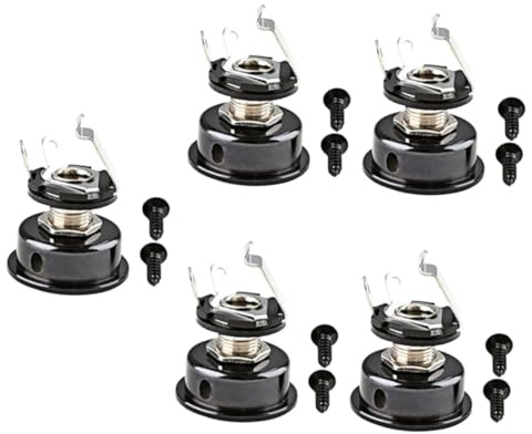 ibasenice 5stücke Elektrische Gitarre Klinkenbuchse Metallsteckdose Input Socket Für Gitarre Installieren Für Gitarristen Ersatzteil Für Optimalen Und Leistung