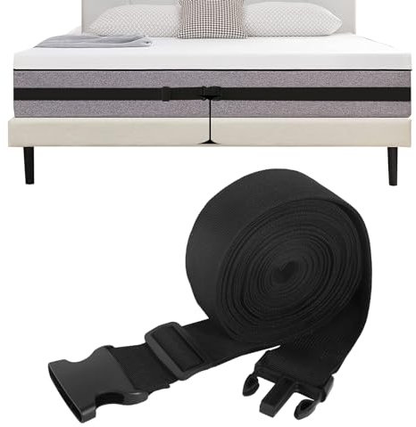 Matratzenhalter, 10 m Matratzenverbinder Verbindet Zwei Matratzen zu Einer Großen LiegeFläche, Bettbrücke Matratzen Verbindung Matratzen Halterung für Verbinden der Matratze (Schwarz)