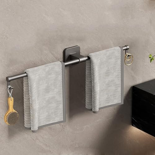 NIEEKRUN Handtuchhalter, 40cm Verstellbares Design Ohne Bohren, Handtuchhalter Selbstklebend zum Kleben für Bad und Küche