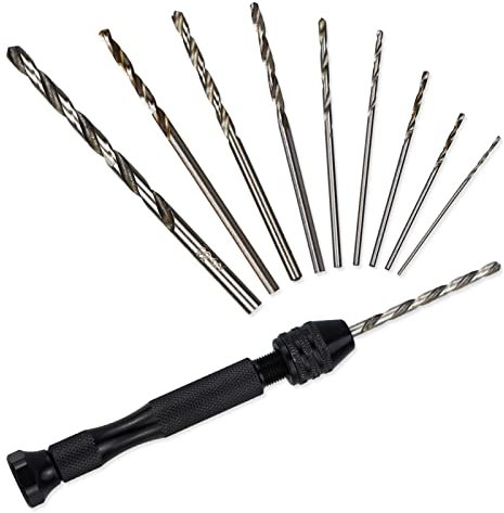 26 Pcs Precision Pin Vise Hobby Drill, Hand Drill,Mini Drill,Pin Vice Hand Drill with Twist Bits Set,Mini Hand Drill Tool, for Delicate Manual Work, Electronic Assembling and Model Making