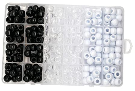 Beatifufu 12mm Dreadlocks Ringe aus Kunststoff 240 Stück Haarschmuck Perlen für Zöpfe und Haarverlängerungen
