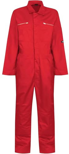 FAIRY TRENDZ Mens Long Sleeve Zip Fasten Durable Workwear Coveralls Adult Suit All-In-One Boiler Overall Polycotton Dungarees Work