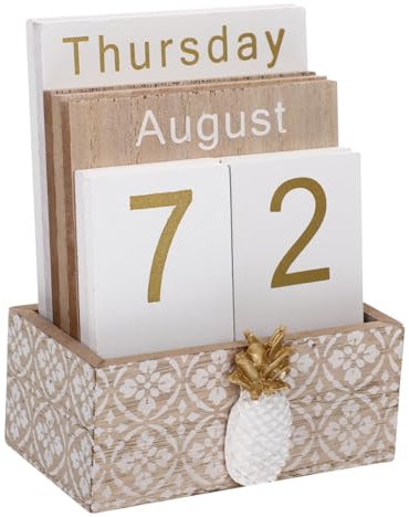 AUTSUPPL 1satz Holz Tischkalender Mit Kreativem Design Dekorative Holzornamente Für Zuhause Büro Und Einzigartiges Für Kreative Menschen